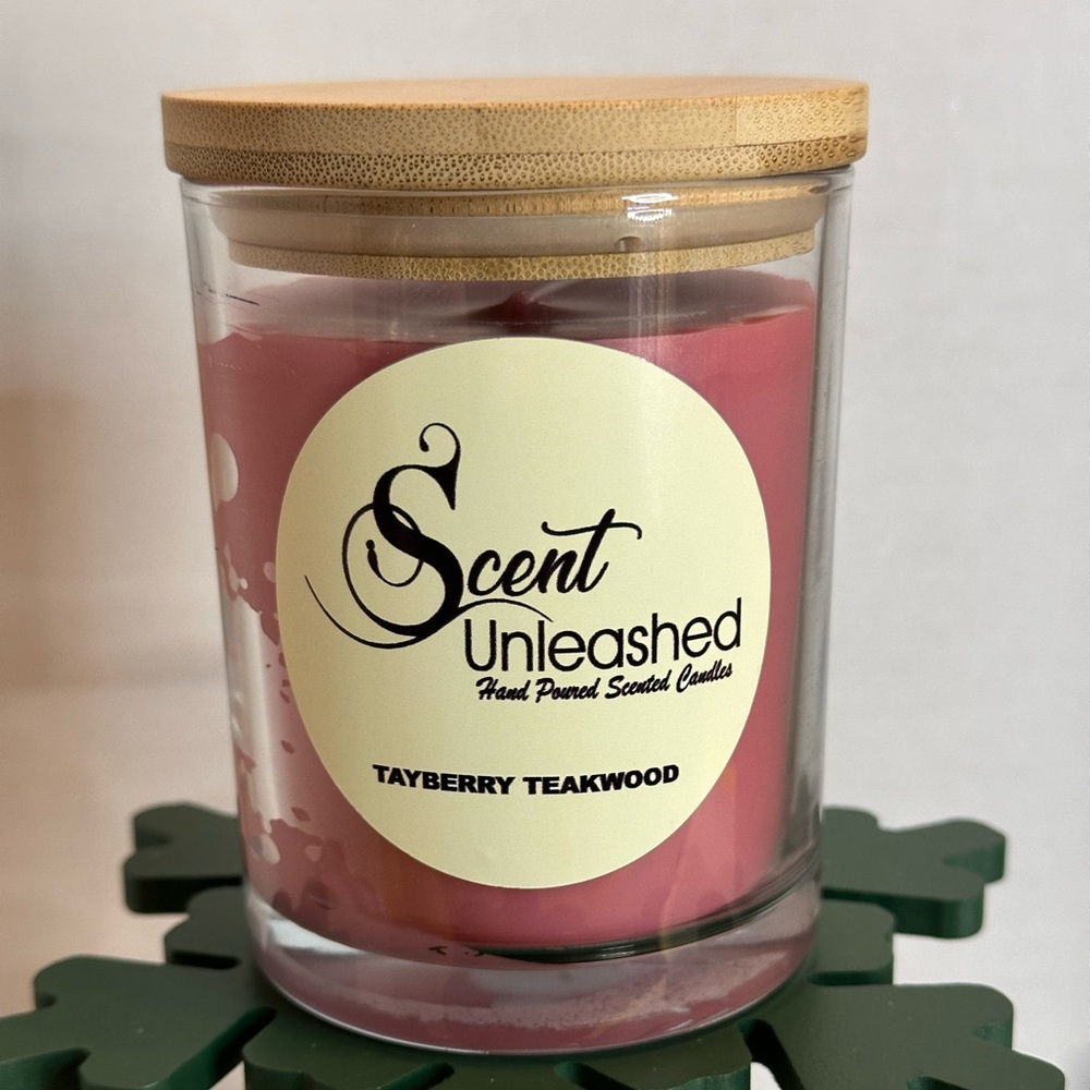 TAYBERRY TEAKWOOD, SCENT UNLEASHED LLC LUXURY HAND POURED SCENTED